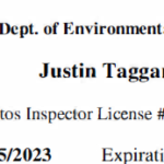 Justin Taggart Asbestos License